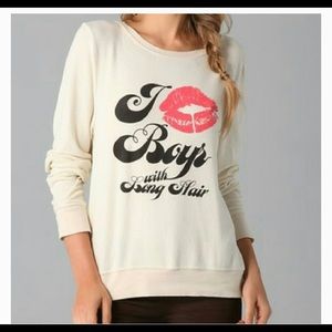 Wildfox "I kiss boys with long hair" size M